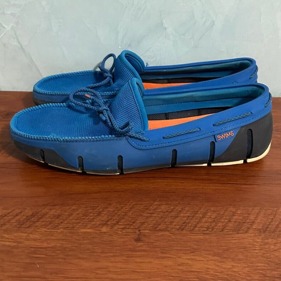 Swims Stride Lace Loafer Blitz Blue‎ + Navy + White Fleck Sz 12 Mens main image 7